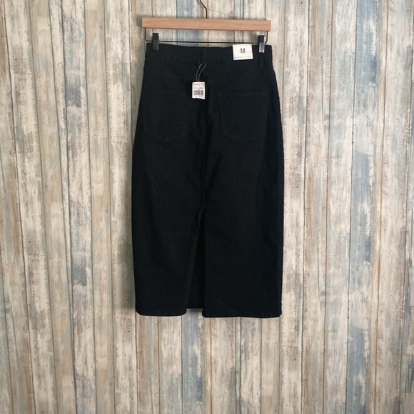 NWT Angel Kiss Black Wash Long Denim Skirt | Size Medium - Picture 6 of 8